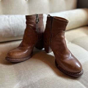 FIORENTINI + BAKER - BROWN LEATHER ANKLE BOOTS - WOMENS EU 36